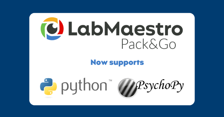 LabMaestro Pack&Go now supports Python and PsychoPy studies
